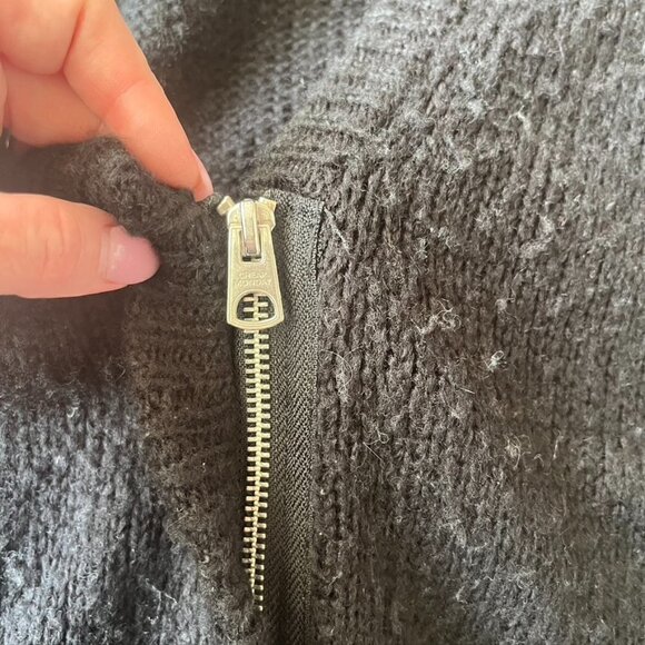 Cheap Monday Hook chunky knit zip Front Cardigan Black small oversized - Picture 12 of 13